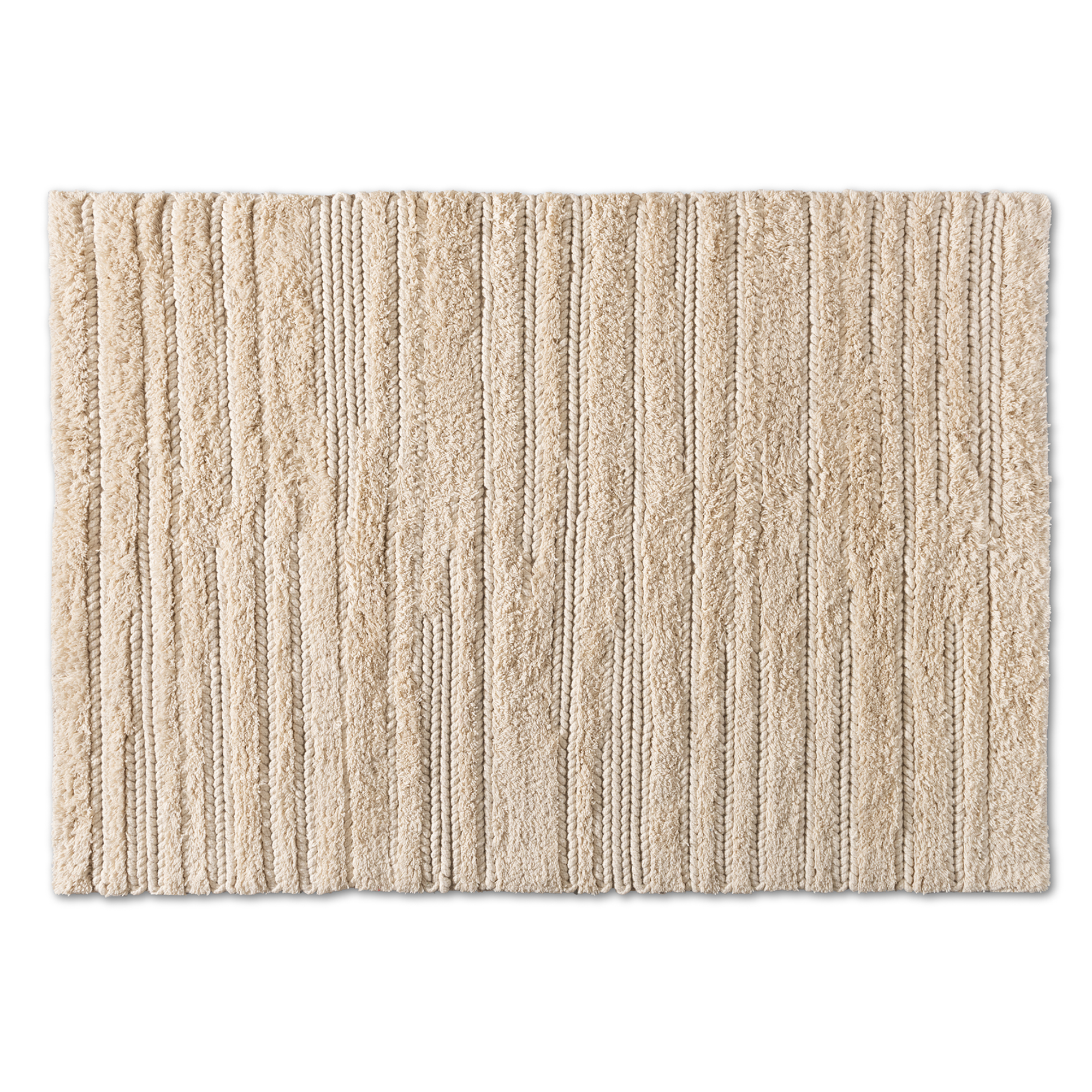 Baxton Studio Delmas Modern and Contemporary Ivory Handwoven Wool Area Rug